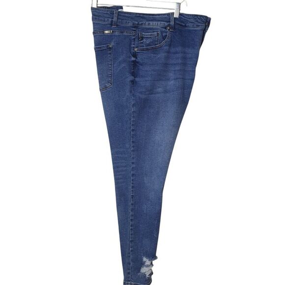 KanCan Womens Plus Skinny Jeans 22 Distressed Stretchy Chic High Rise Curvy - Picture 3 of 7